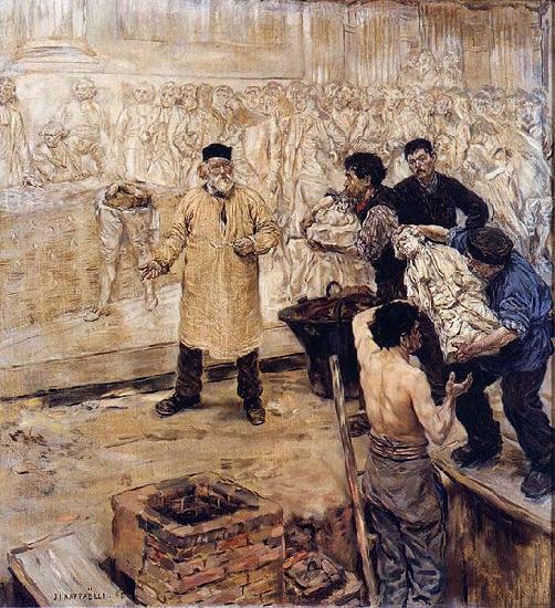 Jean-francois raffaelli At the caster's (1886), by Jean-Francois Raffaelli oil painting picture